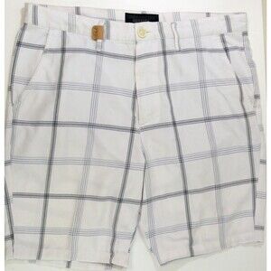 GRIFFITH brand Bermuda Shorts white gray Plaid Summer Vacation size 36